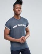 Pepe Jeans Logo Short Sleeve Sweater - Blue