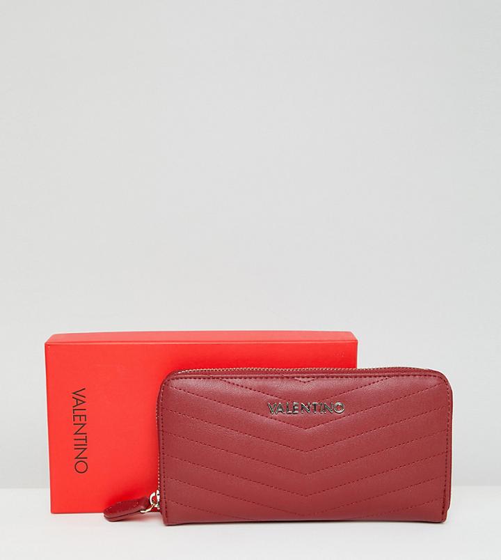 Valentino By Mario Valentino Zip Around Purse In Red - Red