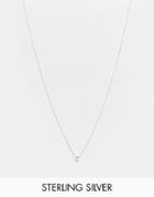 Kingsley Ryan Sterling Silver Necklace With Threadthrough Moon Charm
