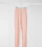 Asos Design Tall Jersey Slim Suit Pants In Blush-pink