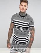 Reclaimed Vintage Inspired Ringer T-shirt In Stripe - Black