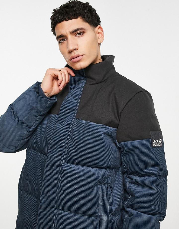 Jack Wolfskin Nature Corduroy Jacket In Navy