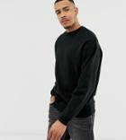 Asos Design Tall Oversized Sweatshirt In Black - Black