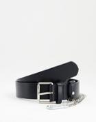 Svnx Chain Detail Belt In Black