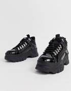 Buffalo Fina Hiking Detail Ankle Boots In Black