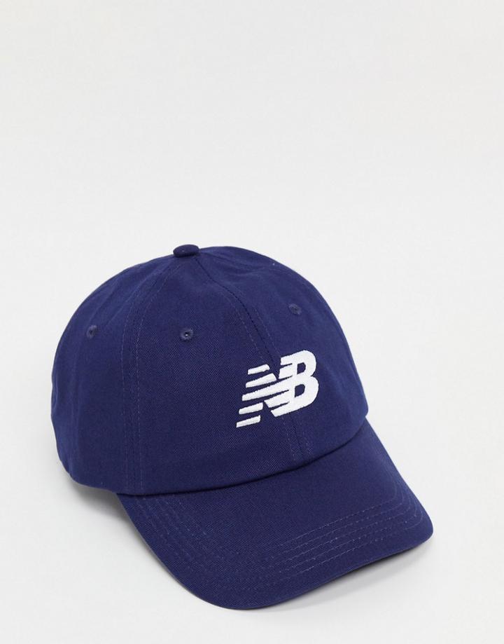 New Balance Stacked Logo Cap In Navy