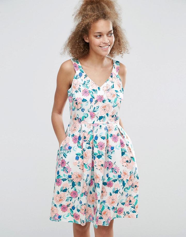 Sugarhill Boutique Isadora Floral Skater Dress - Multi