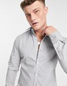 River Island Mini Check Shirt In Gray