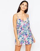 Michelle Keegan Loves Lipsy Printed Romper - Multi