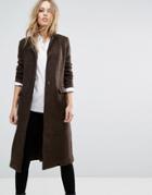 Zibi London Boyfriend Fit Coat - Brown