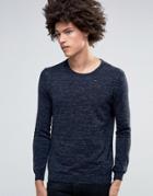 Minimum Davin Crew Melange Sweater - Navy