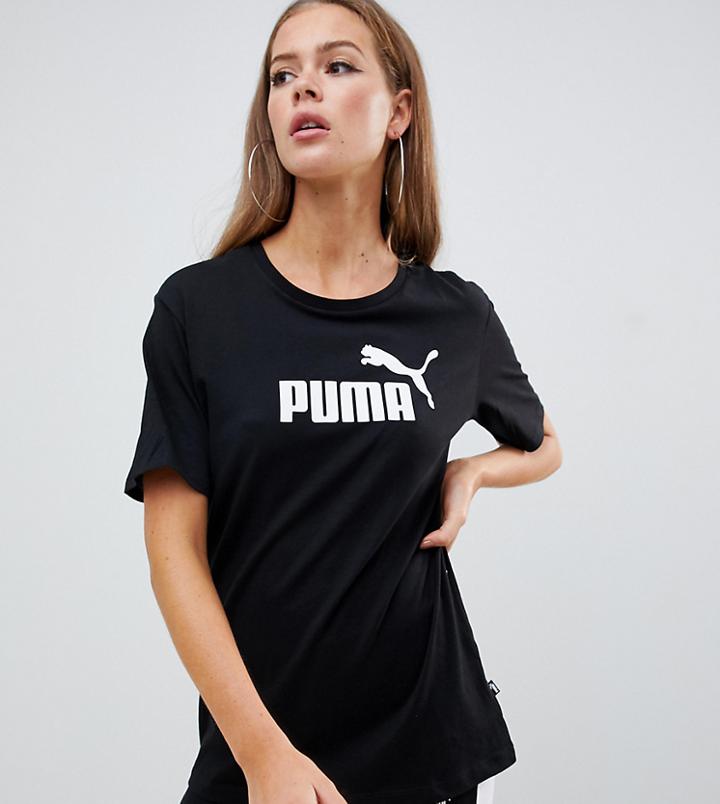 Puma Elevated Essentials Logo Black T-shirt - Black
