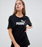 Puma Elevated Essentials Logo Black T-shirt - Black