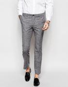 Noak Winter White Donegal Wool Suit Pants In Super Skinny Fit - Winter White