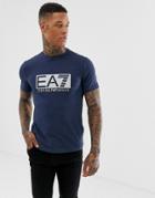 Ea7 Large Logo T-shirt In Navy - Navy
