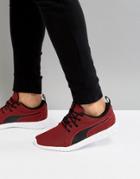 Puma Running Carson 2 Knit Sneakers In Burgundy 19003902 - Red