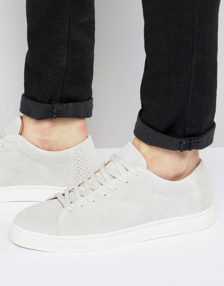 Selected Homme David Suede Sneakers - White