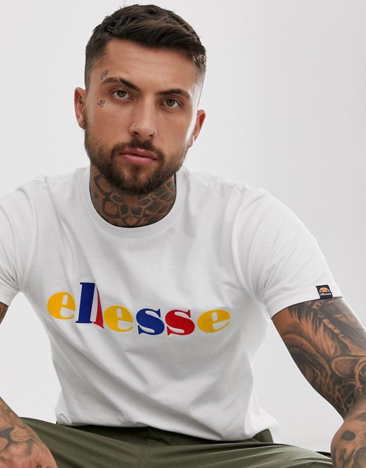 Ellesse Reno T-shirt With Multi Logo In White