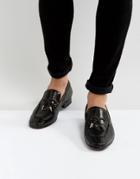 Jeffery West Jung Leather Tassle Loafers In Black - Black