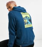 The North Face Back Print Hoodie In Blue Exclusive At Asos-navy