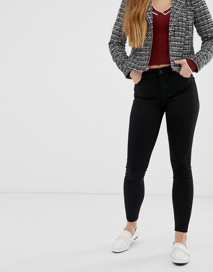Bershka Push Up Jean In Black - Black