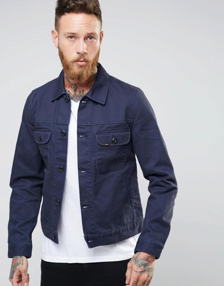 Lee Worker Jacket Bedford Cord Navy - Navy