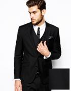 Asos Slim Fit Wool Rich Suit Jacket - Black