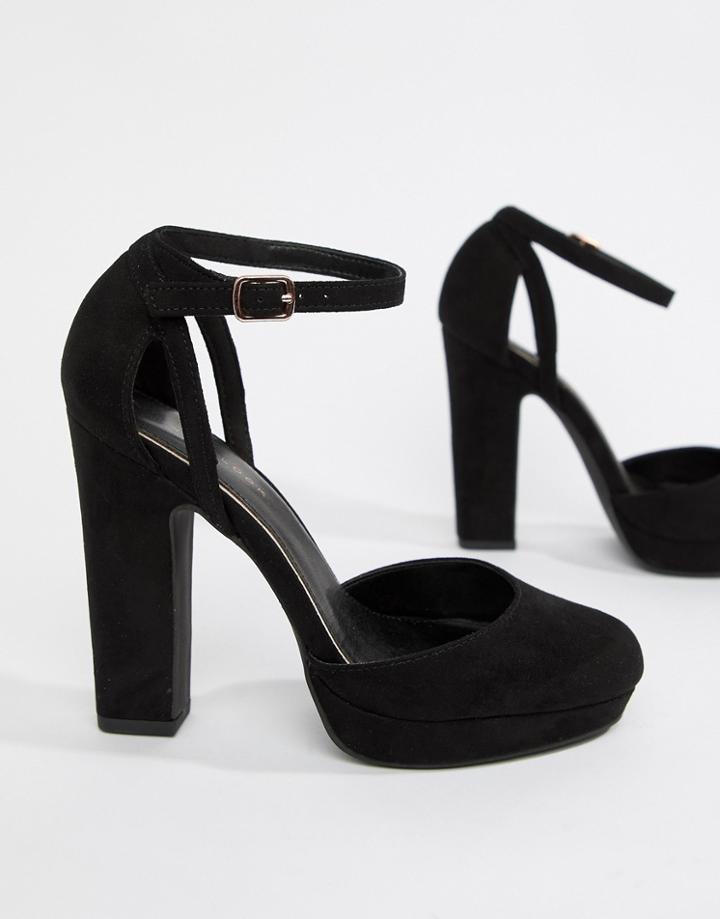 New Look Heeled Pumps In Black - Black