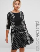 Lovedrobe Luxe Embellished Dress With Flippy Skirt - Black