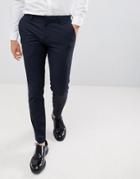 Burton Menswear Super Skinny Fit Smart Pants In Navy - Navy