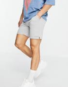 Pull & Bear Jersey Shorts In Gray-grey