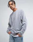 Asos Oversized Sweat In Gray - Gray