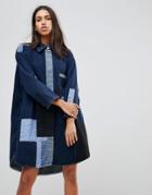 Waven Jonna Patchwork Jacket Dress - Navy