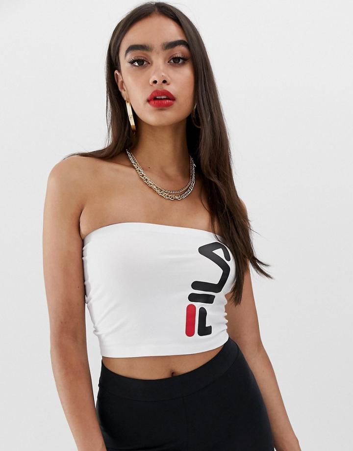 Fila Bandeau Top With Side Logo - White
