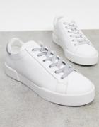 Kenneth Cole Tyler Sneakers In White Leather