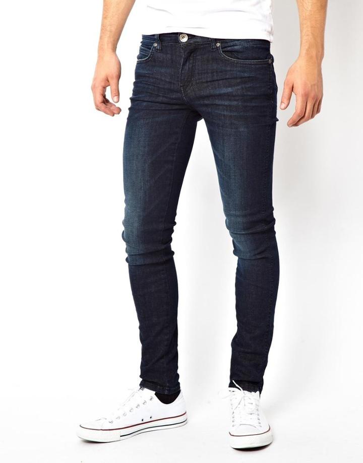 Dr Denim Jeans Snap Skinny In Dark Wash