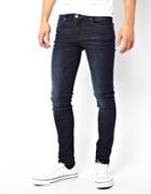 Dr Denim Jeans Snap Skinny In Dark Wash