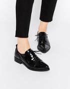 Bronx Patent Flat Shoes - Black