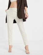 Mango Tapered Leg Tailored Pants In Ecru - Part Of A Set-white