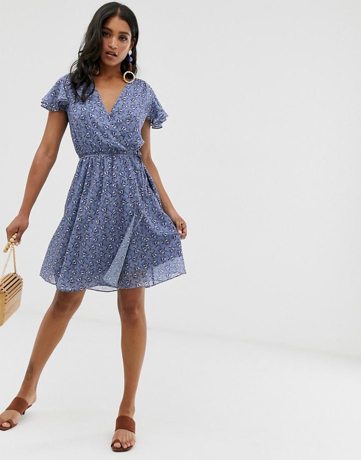 French Connection Belted Floral Wrap Dress