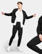 Asos Design Smart Skinny Sweatpants Set In Black