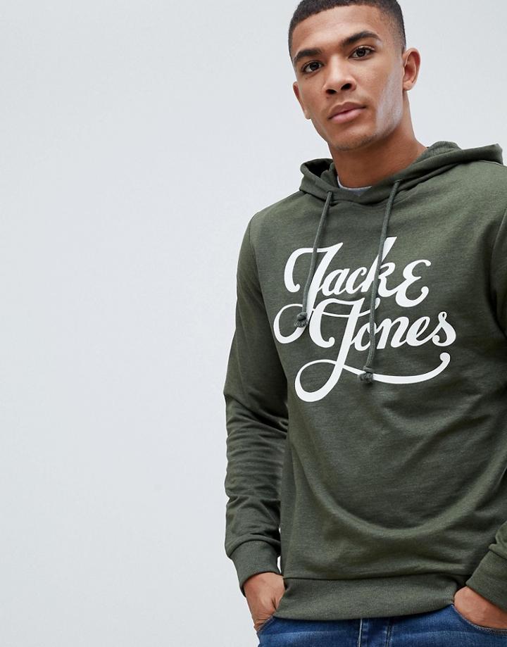 Jack & Jones Pull Over Logo Hoodie-green