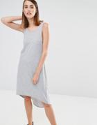 Selected Ana Sleeveless Jersey Beach Dress - Gray