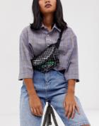 Vans Clear Cut Fanny Bag In Black Checkerboard