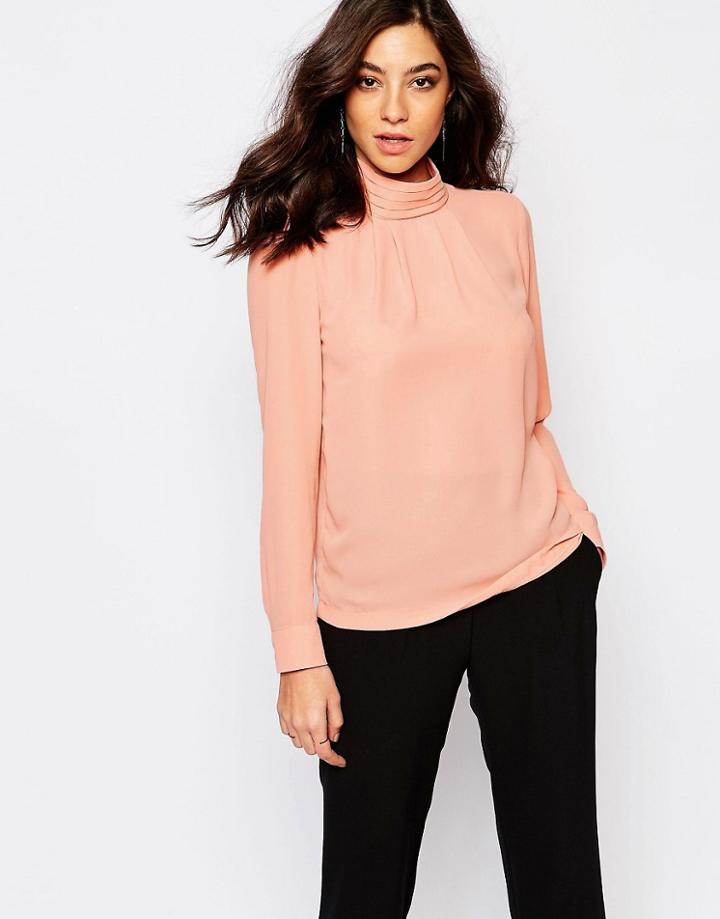 Y.a.s Amia Long Sleeve Shirt - Blush Pink