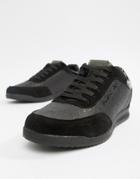 Versace Jeans Sneakers In Black With Suede Panel - Black