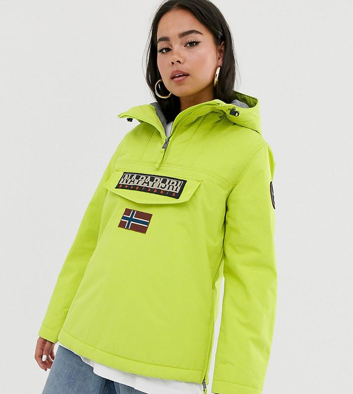 Napapijri Rainforest Winter 3 Overhead Jacket In Lime