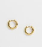 Orelia Luxe Sterling Silver Gold Plated Simple Huggie Hoop Earrings - Gold
