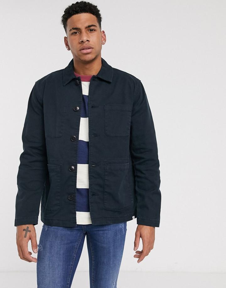 Farah Cassidy Worker Jacket In Navy