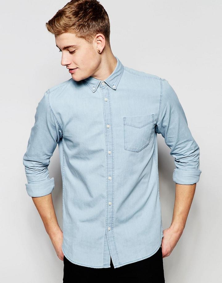 Jack & Jones Denim Shirt - Light Blue Denim